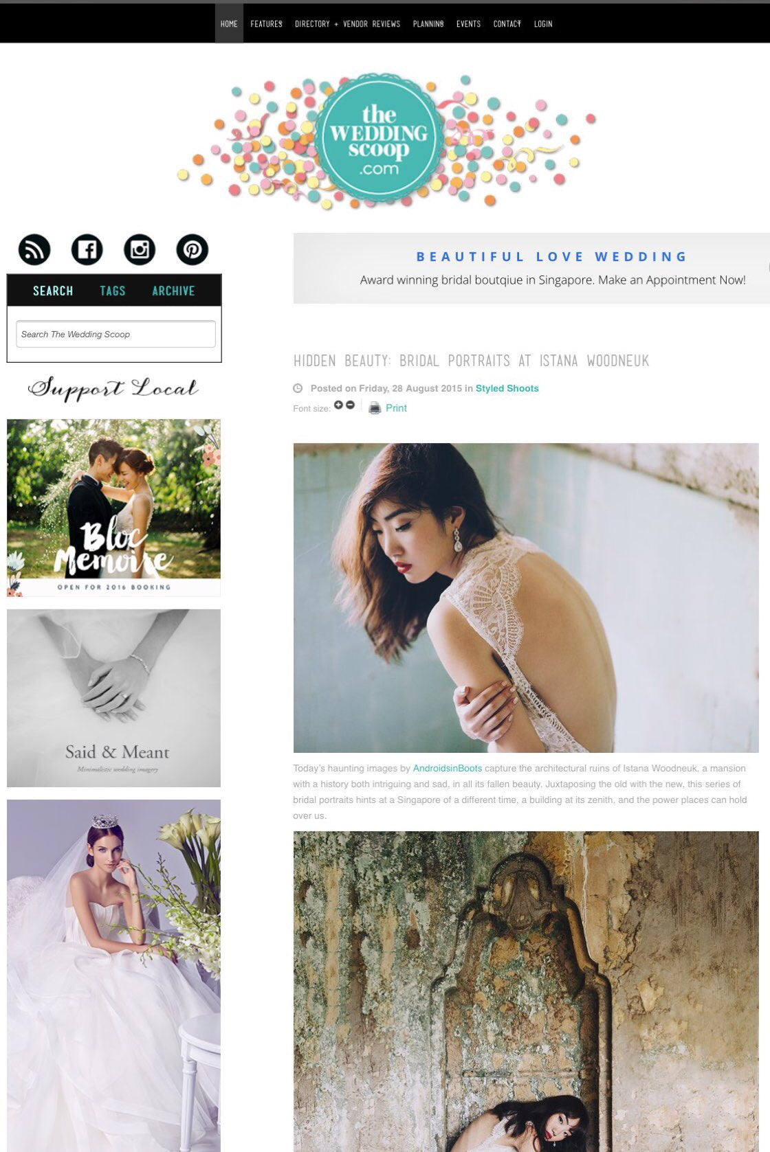49 As featured  in The Wedding Scoop 28aug2015