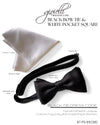 Black bow tie & White pocket square (Black Tie Dress Code)