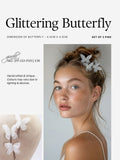Glittering Butterfly (set of 3 pins) sku FP-GO-P101