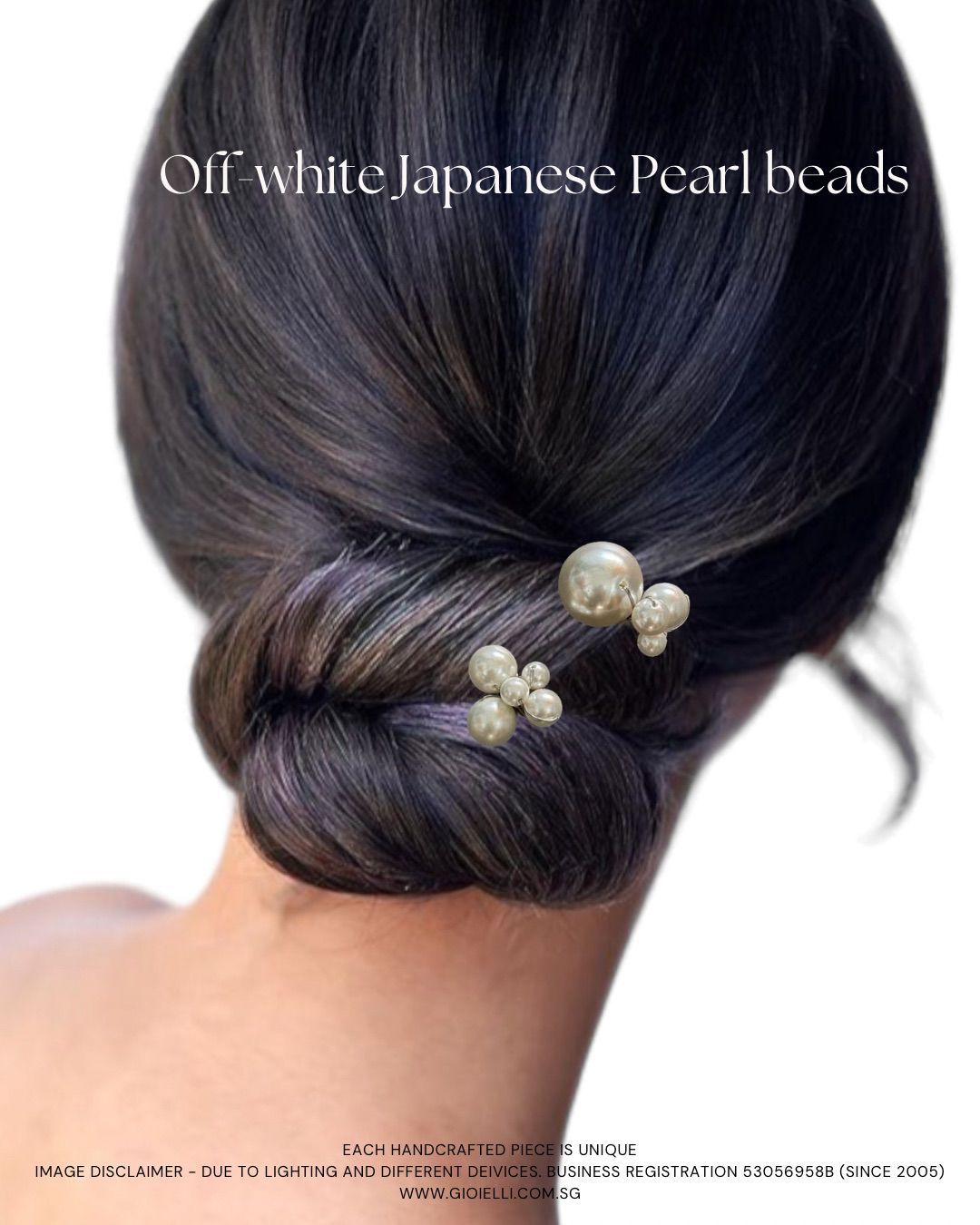 20) Off-White Japaness Pearl beads (sef of 2)