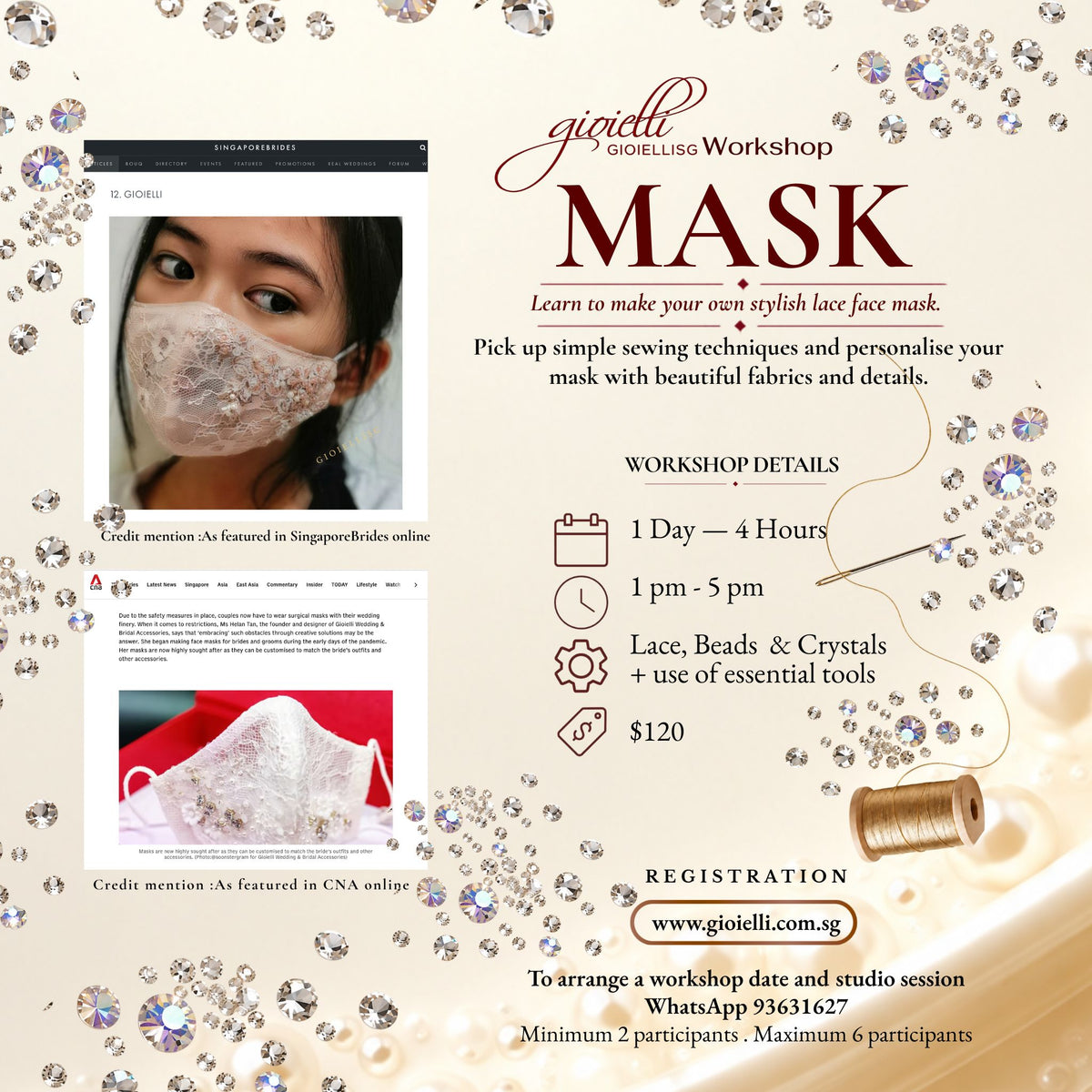 Pattern Layout and Sewing Workshop - Lace Face Mask