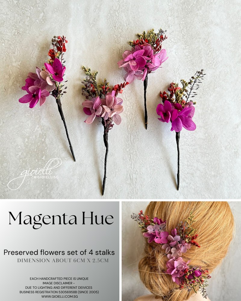 84) Magenta Hue - set of 4 stalks