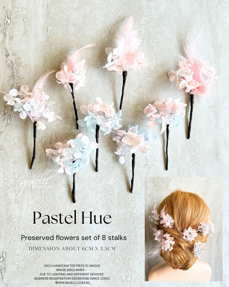 88) Pastel Hue - set of 8 stalks