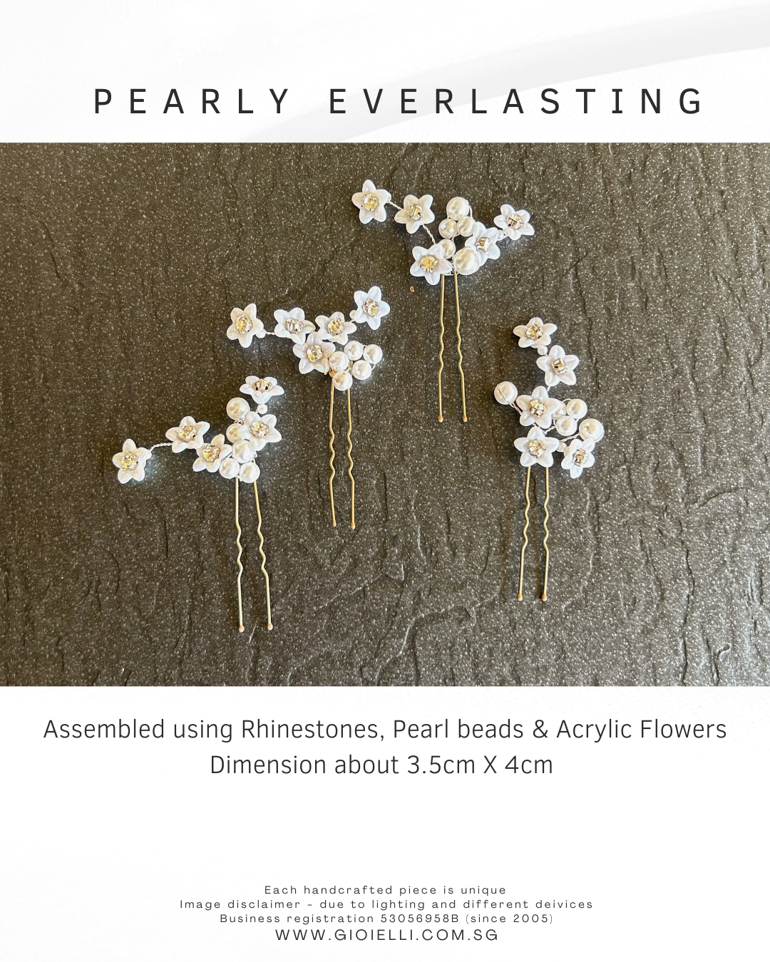 09) Pearly Everlasting - set of 4 pins