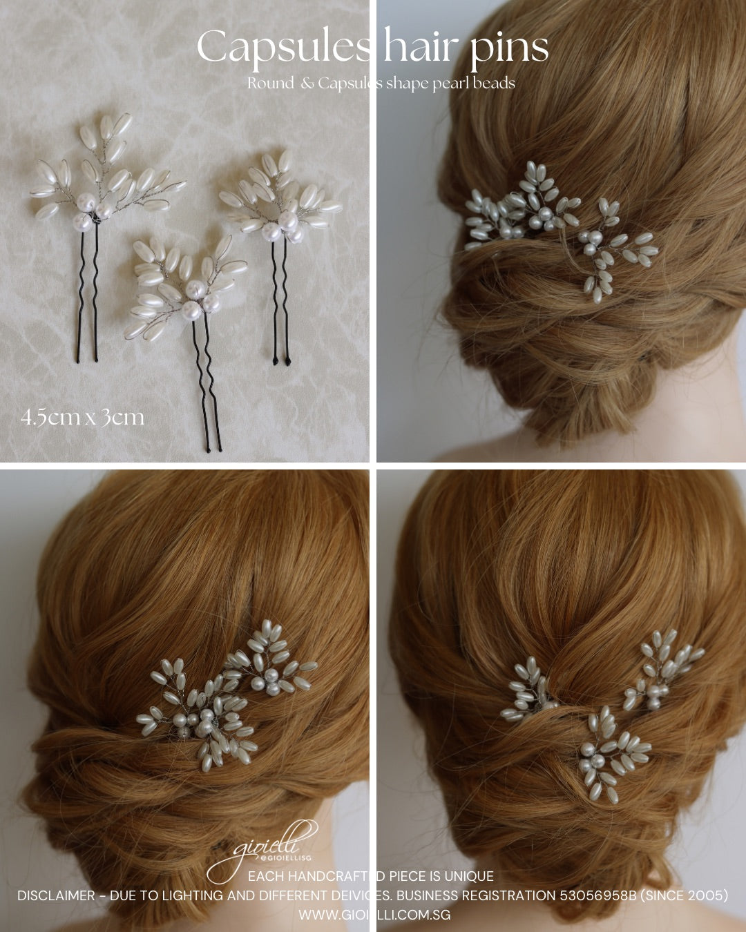 16) Capsule hair pins
