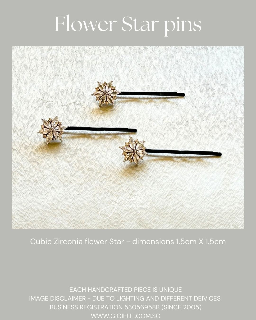 07) Flower Stars - set of 3 pins