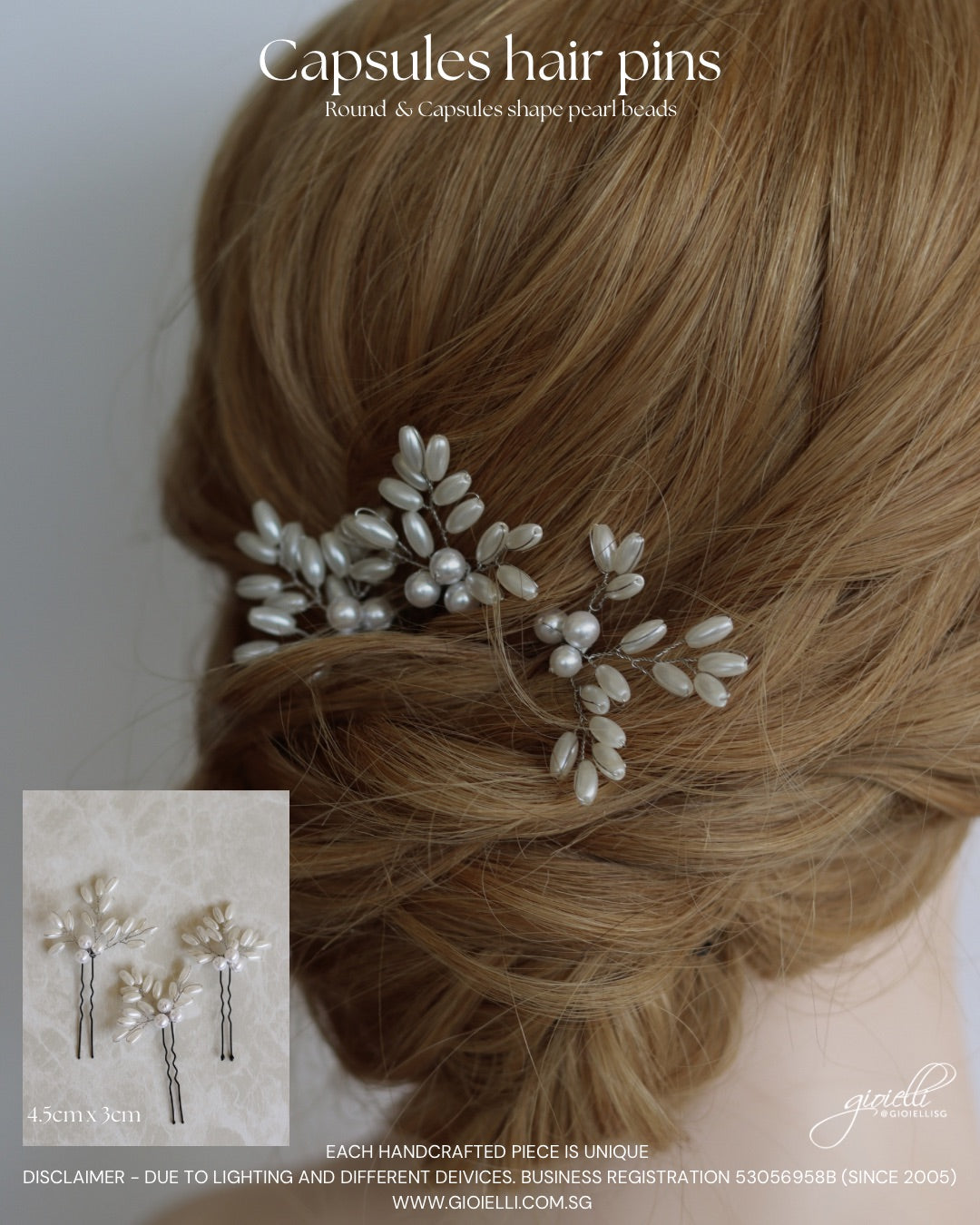 16) Capsule hair pins