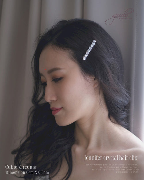 03) Jennifer Crystal Hair Clip