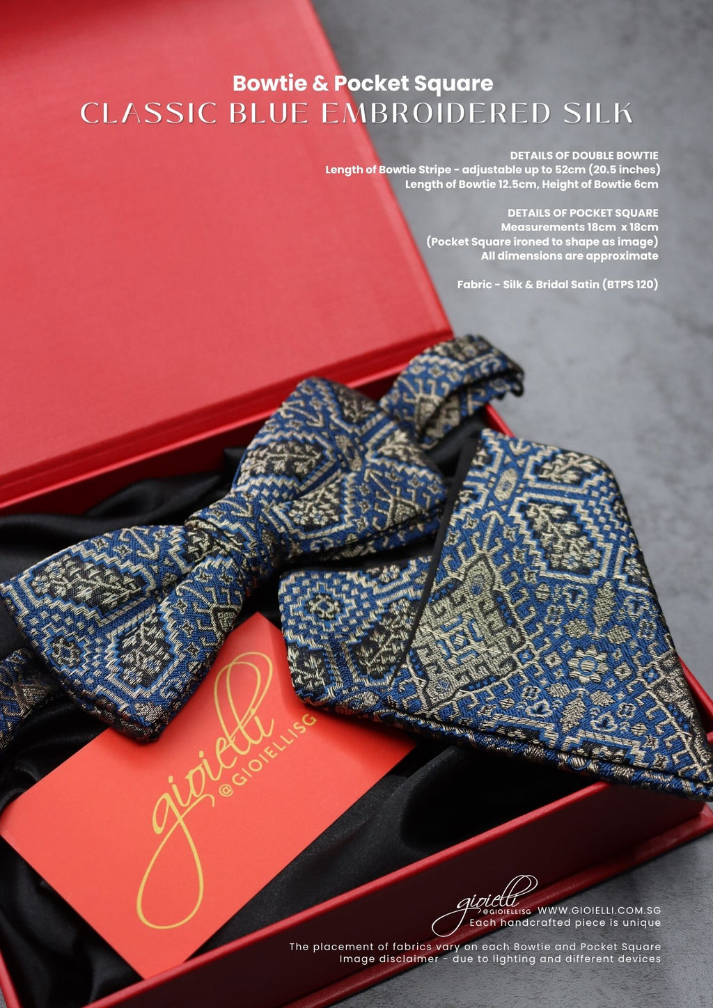 Classic Blue Embroidered Silk