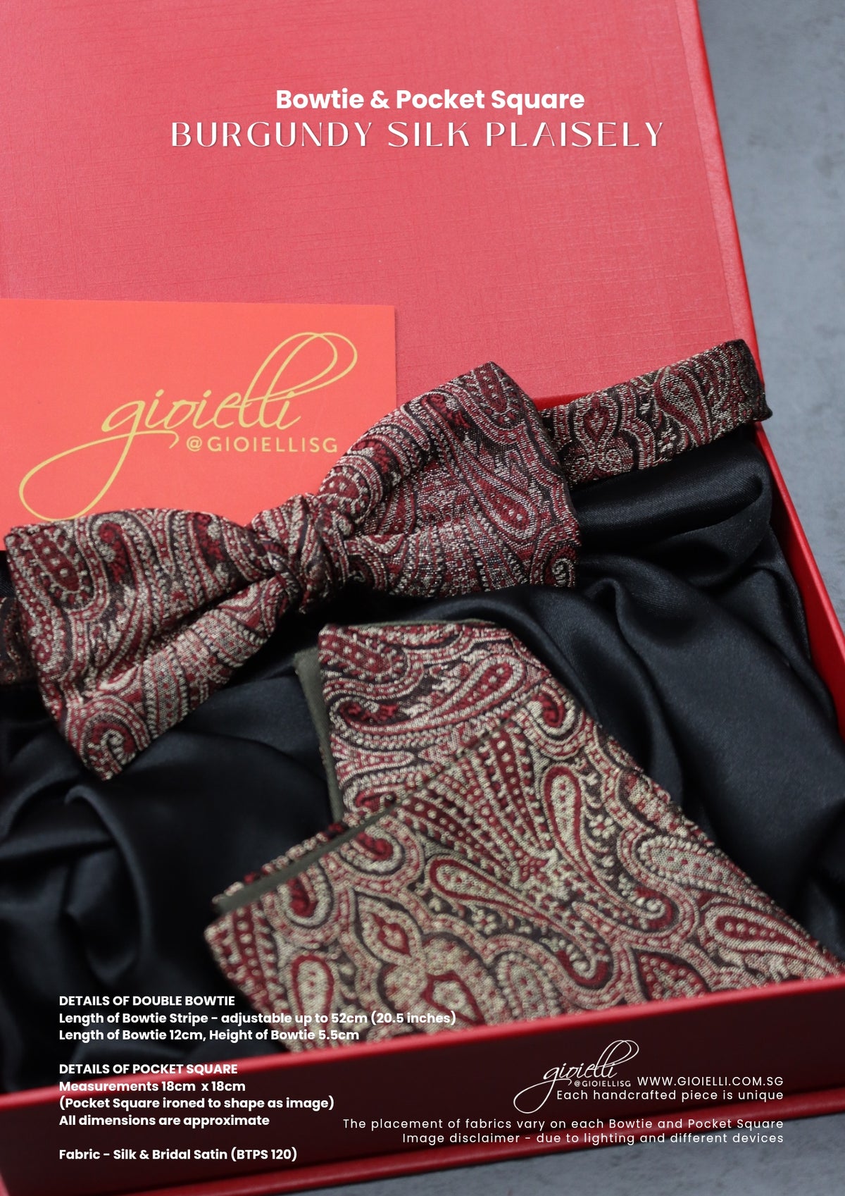 Burgundy Embroidered Silk