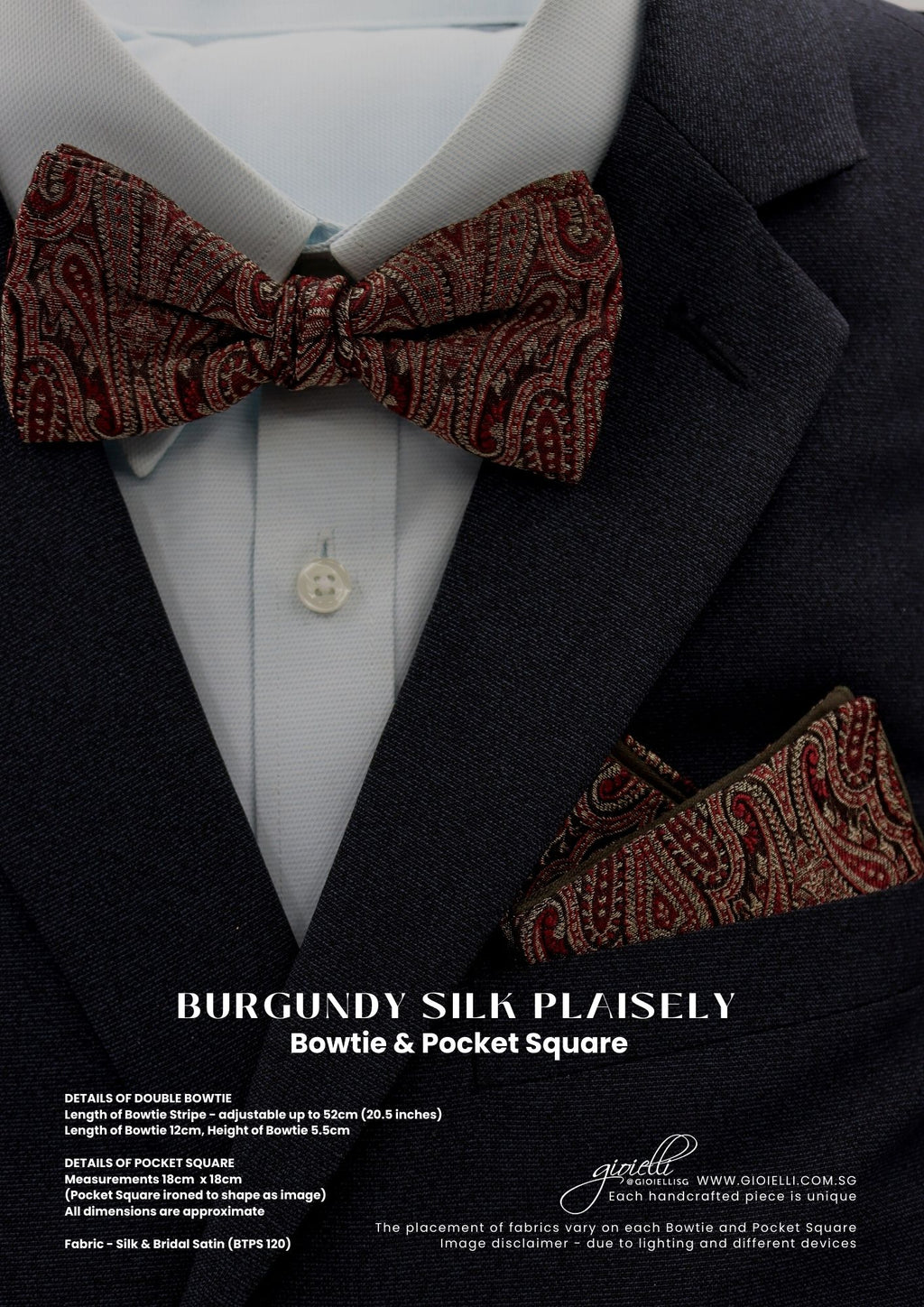Burgundy Embroidered Silk