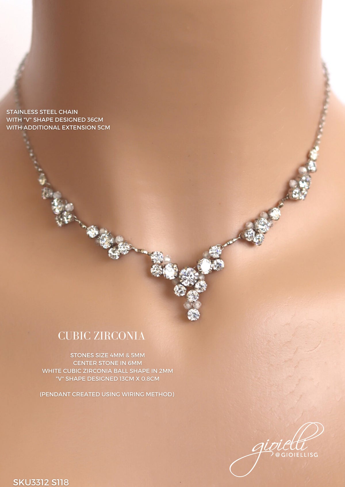 @gioiellisg | Wedding Accessories Collection | Bridal Necklace by Helan Tan (sku3312)