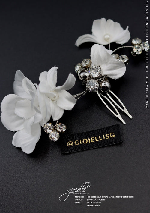 GIOIELLI | BRIDAL HAIR ACCESSORIES - BRIDAL HAIR COMB by Helan Tan