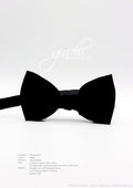 GIOIELLI BRIDEGROOM BOW TIE - CLASSIC JET BLACK SATIN BOW TIE