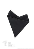BRIDEGROOM POCKET SQUARE - CLASSIC JET BLACK SATIN POCKET SQUARE (sku8121ps)