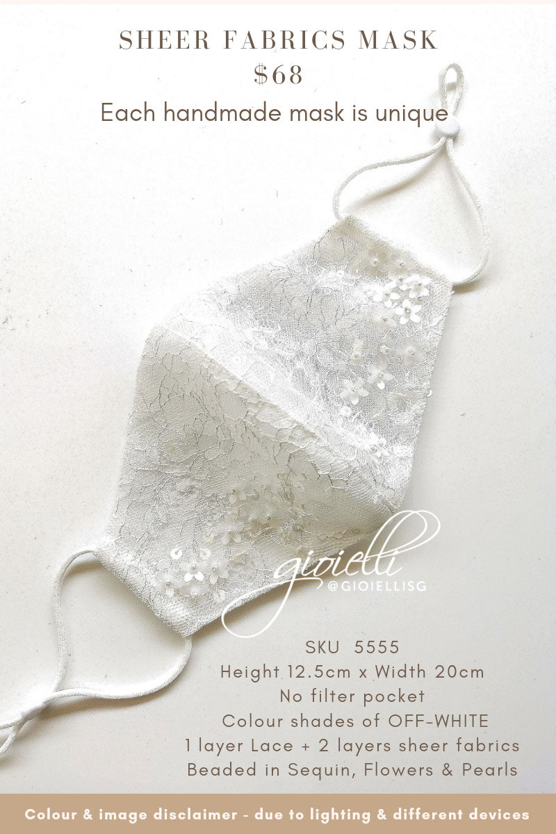 Gioielli Bridal Mask Sheer Fabrics